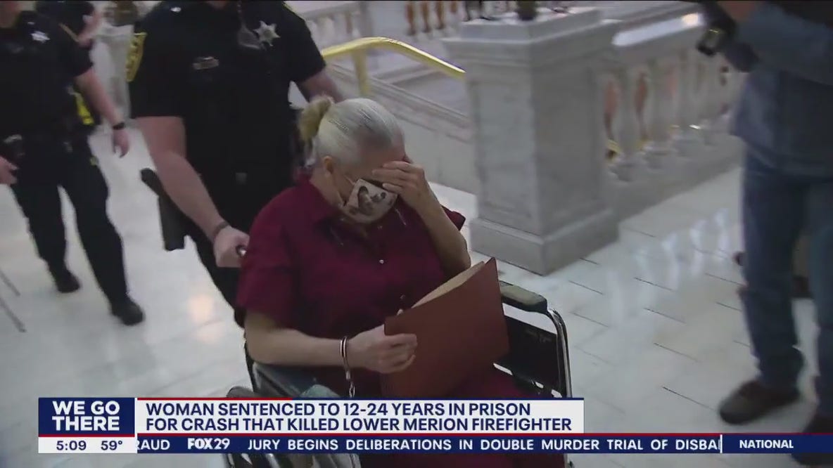 South Jersey woman sentenced for 2021 crash in Upper Merion that killed firefighter